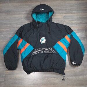 Vintage Starter NFL Pro Line Puffer Jacket Men's - XL Miami Dolphins